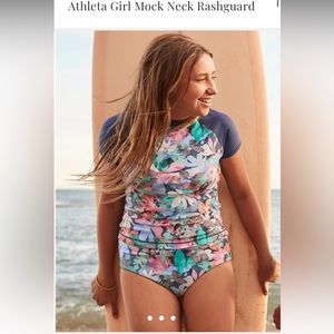 Athleta Girls Rash Guard Swim Set